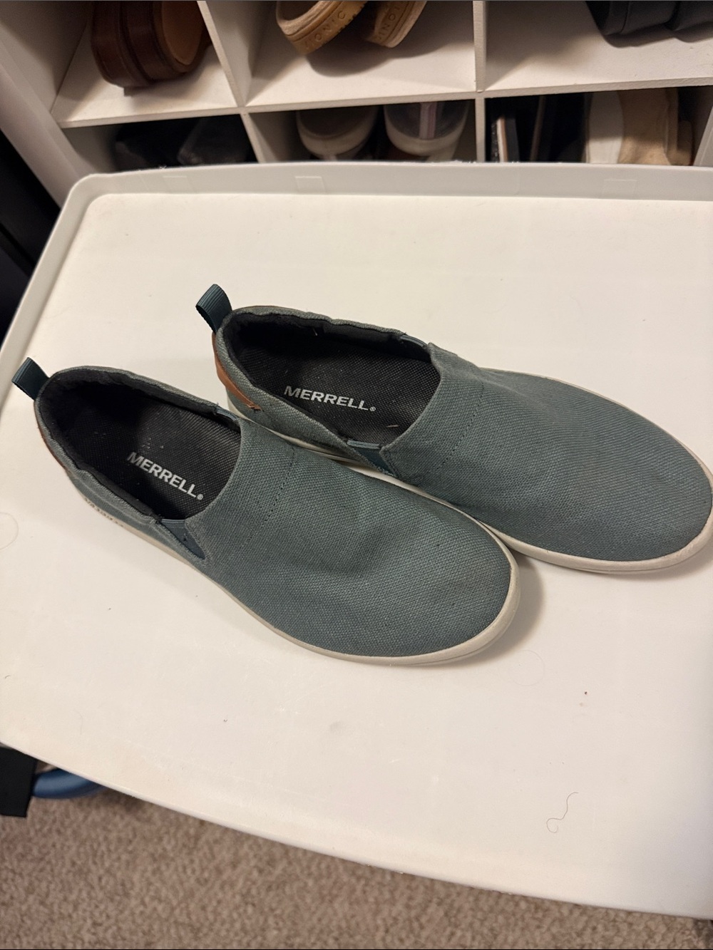 Merrell Men's Slip-On Casual Shoes in Teal Green